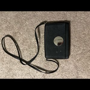 Black Kate spade Crossbody purse.